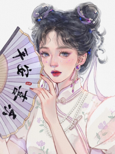  唯美古风插画 小红书：佳儿