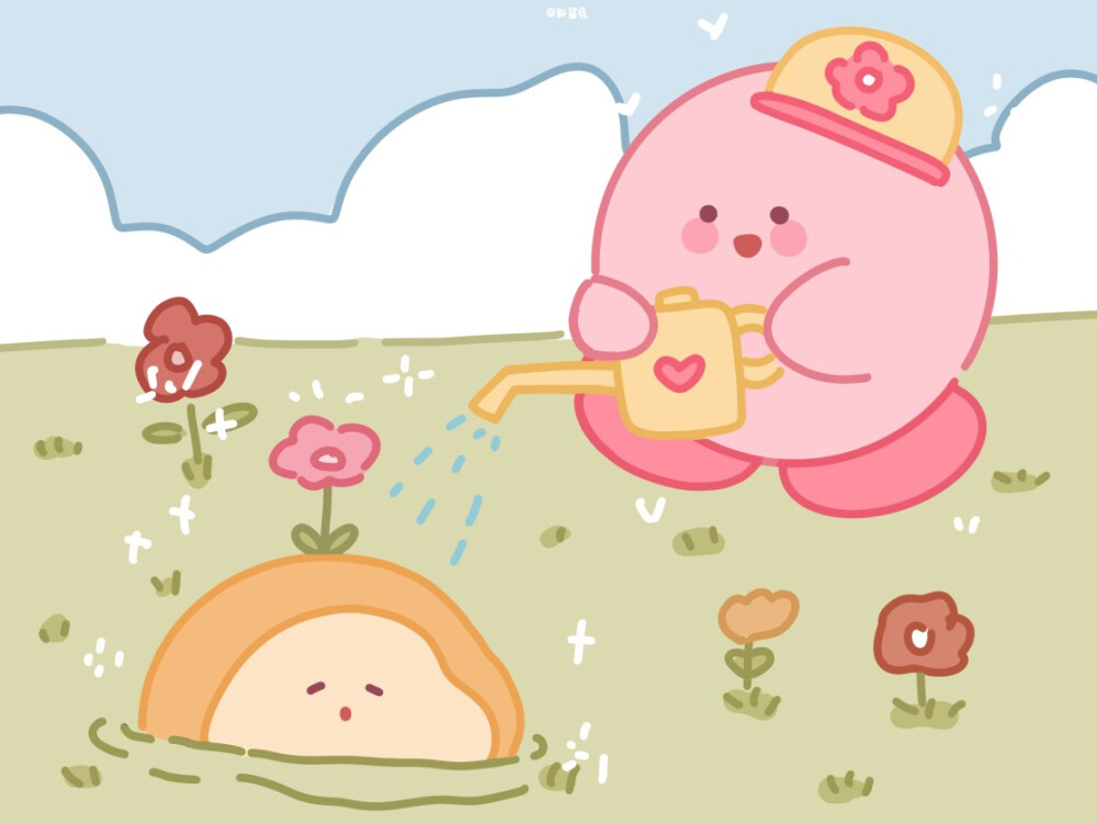 可爱手绘情头
#头像##星之卡比# 