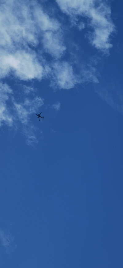 飞机掠过天空
