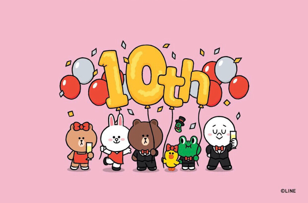 iPhone壁纸卡通系列 Line Friends一颗酸苹果收集