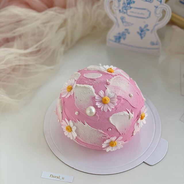 球形蛋糕，ig：floral_u_cake ​​