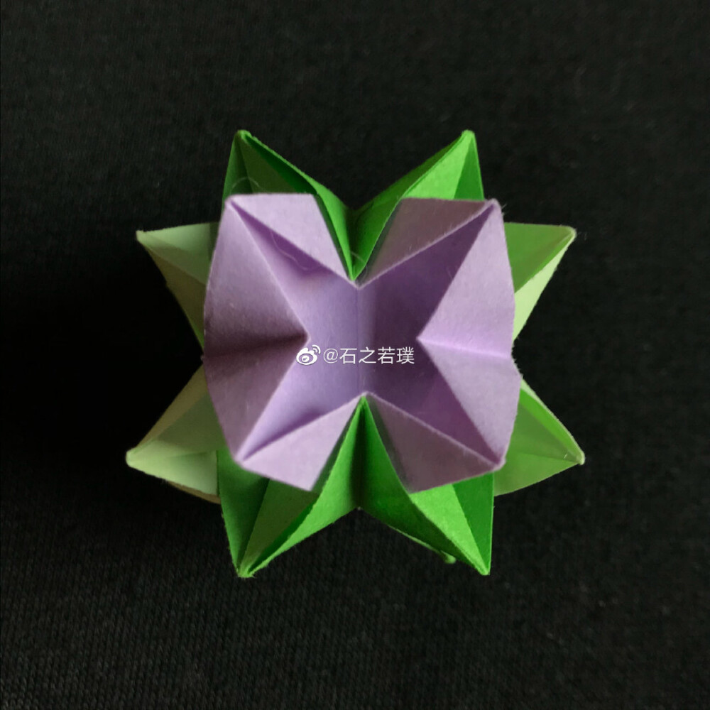 [手工-折纸-花纸球][破解版]极简而巧妙的构造～#立体构成##手工##折纸##随手拍##花纸球# ​