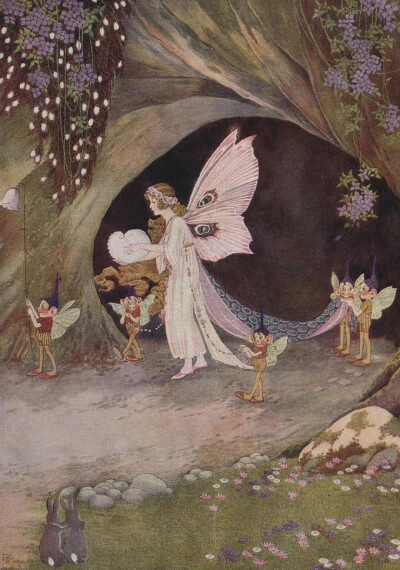 艾达.伦图尔.奥思韦特（Ida Rentoul Outhwaite,1888-1960）
画笔下那些轻盈梦幻、无忧无虑的小精灵们