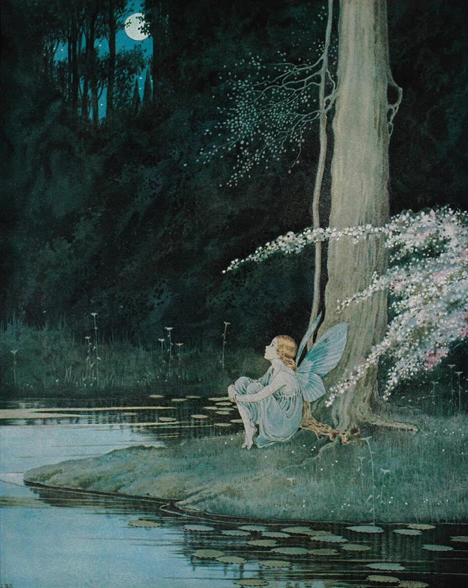 艾达.伦图尔.奥思韦特（Ida Rentoul Outhwaite,1888-1960）
画笔下那些轻盈梦幻、无忧无虑的小精灵们