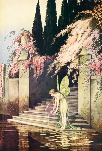 艾达.伦图尔.奥思韦特（Ida Rentoul Outhwaite,1888-1960）
画笔下那些轻盈梦幻、无忧无虑的小精灵们