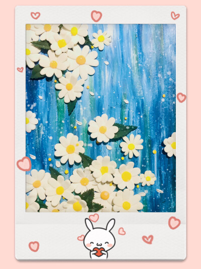 小雏菊半浮雕画