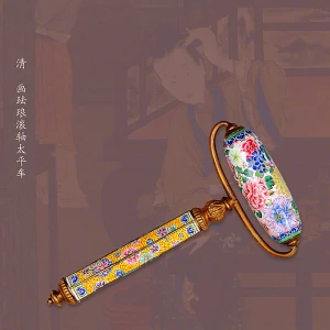 清乾隆珐琅彩竹菊鹌鹑图瓶上海博物馆藏​​​ - 高清图片，堆糖，美图壁纸