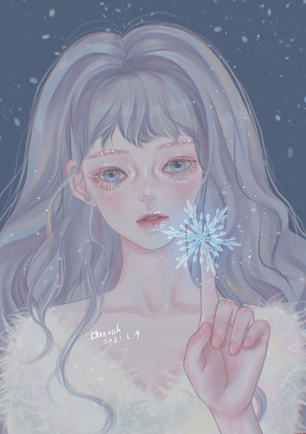 手绘头像｜[风花雪月]
画师：Hannah咪酱