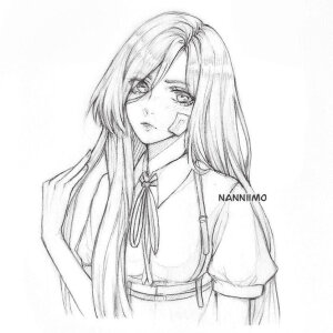 一组美少女线稿作者:nanniimo 676767 - 高清图片,堆糖,美图