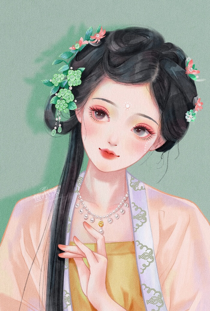 古风美女 ~ 鱼小沫水彩