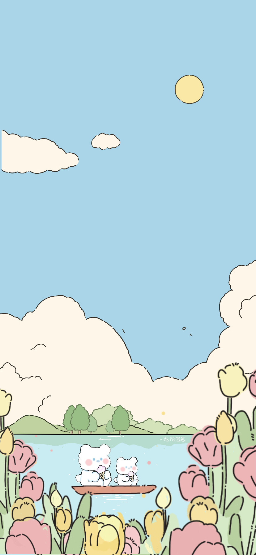 叮！
一不小心就九月啦可爱童趣的壁纸整起来～