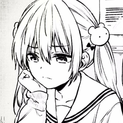 二次元插画｜黑白女生2｜你应该仔细看我一眼，我又有几分像从前