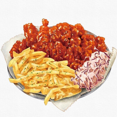 美食绘，ins：greeneun_jyeli ​​​​