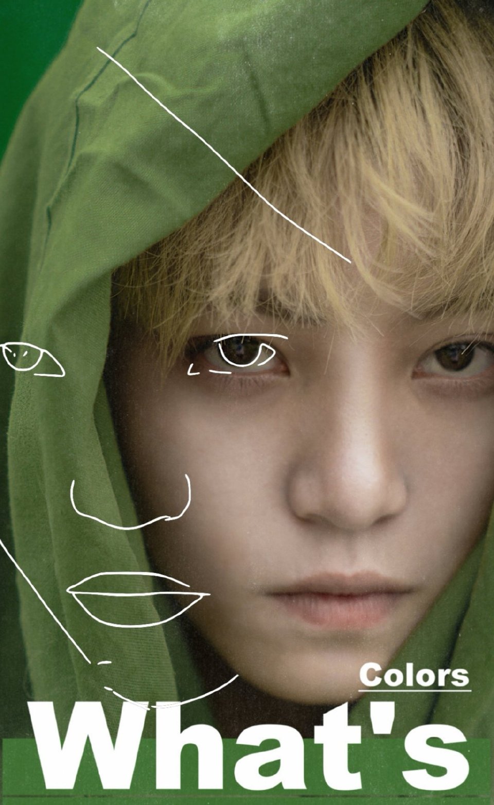 绿色手绘轮廓壁纸