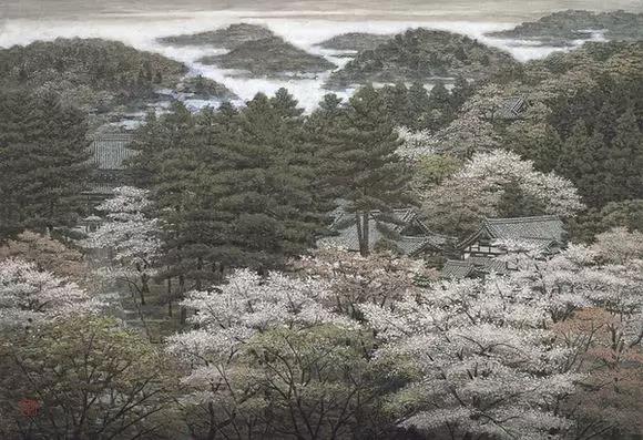 京都南禅寺-----一位名叫澁（sè）泽卿的日本僧人在常年的修悟之中，看遍了寺庙一年四季花开叶落的情景，并将其画了出来。细腻的画功，轻灵的意境，春花秋月，林荫初雪，让人心生向往。