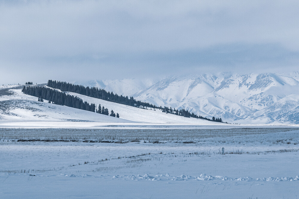 新疆博尔塔拉蒙古自治州博乐市境内北天山山脉中赛里木湖美景