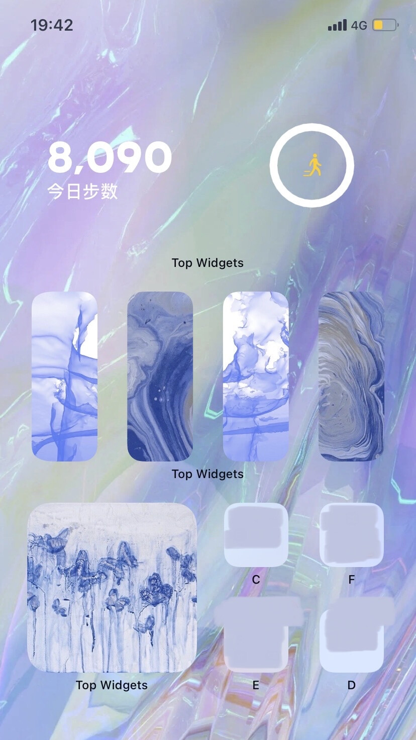 ios壁紙 小組件 「藍色幻境」