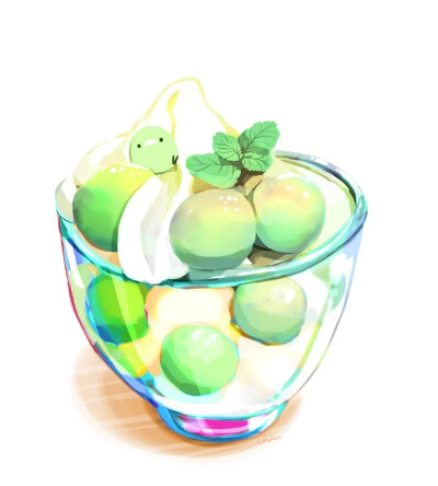 壁纸｜冰饮插画
画师：チャイ