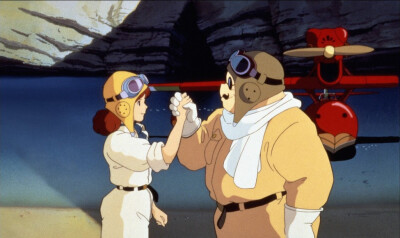 「 再见了，亚得里亚海的自由和放荡的生活 」
- 红猪
- 红の豚（1992）
吉卜力动画/宫崎骏系列/截图
