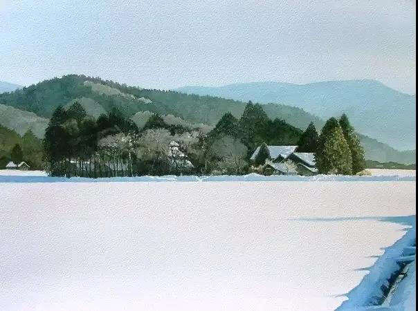 日本水彩画家Abe Toshiyuki