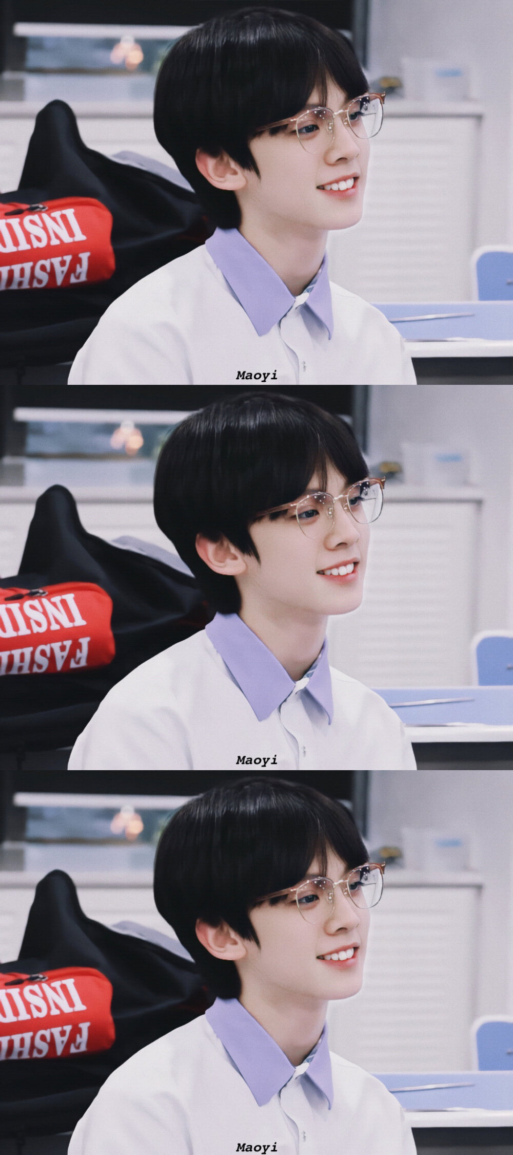 超喜欢戴眼镜版的左航!