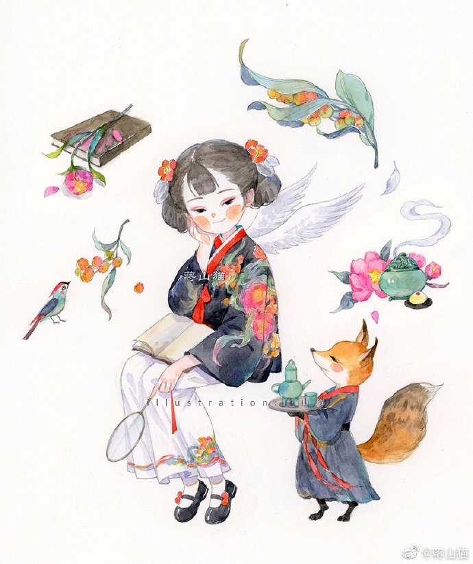 汉服
画师：蒋山猫 ​ ​​​​ 