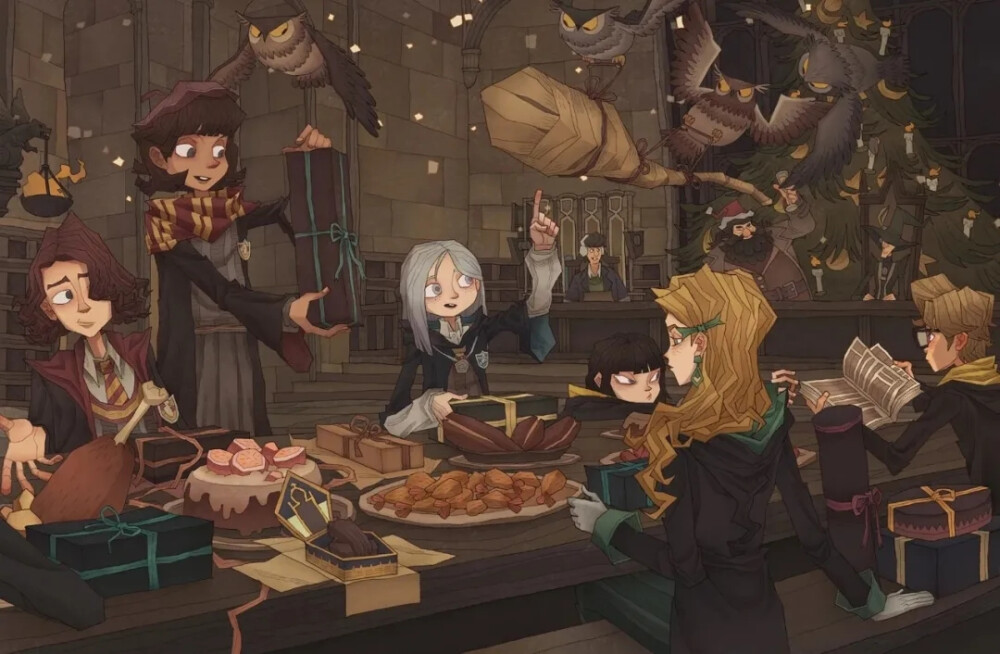 插画 哈利波特 电脑壁纸 背景 