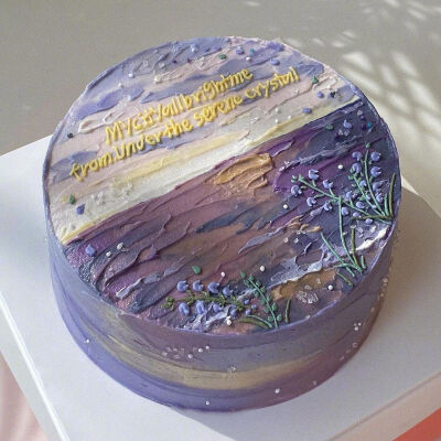 油画裱花蛋糕，ins:smallucke ​ ​​​