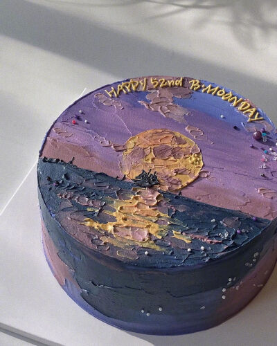 油画裱花蛋糕，ins:smallucke ​ ​​​