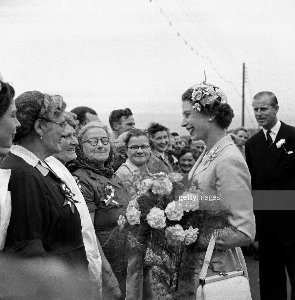 1955年份伊丽莎白二世女王和爱丁堡公爵菲利普亲王 ​​​