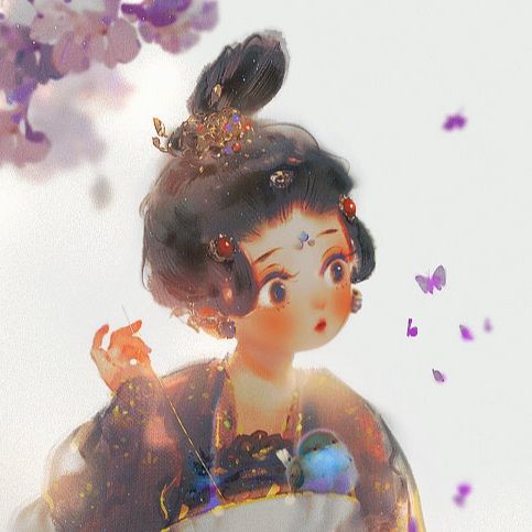 动漫女头三人闺蜜头像可爱古风