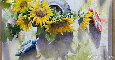 水彩向日葵系列~ by.shin_jongsik 