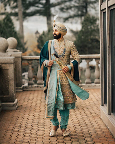 南亚诸国的Sherwani礼服长外套，起源于莫卧儿帝国贵族服饰，最经典的搭配当属巴基斯坦国父真纳的纯黑色sherwani+白色长裤+羊毛帽。进入殖民时代后Sherwani吸收了英式剪裁风格，从近似长马甲的形状向维多利亚式的男装…