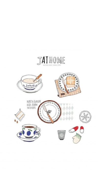 清新简约插画手绘