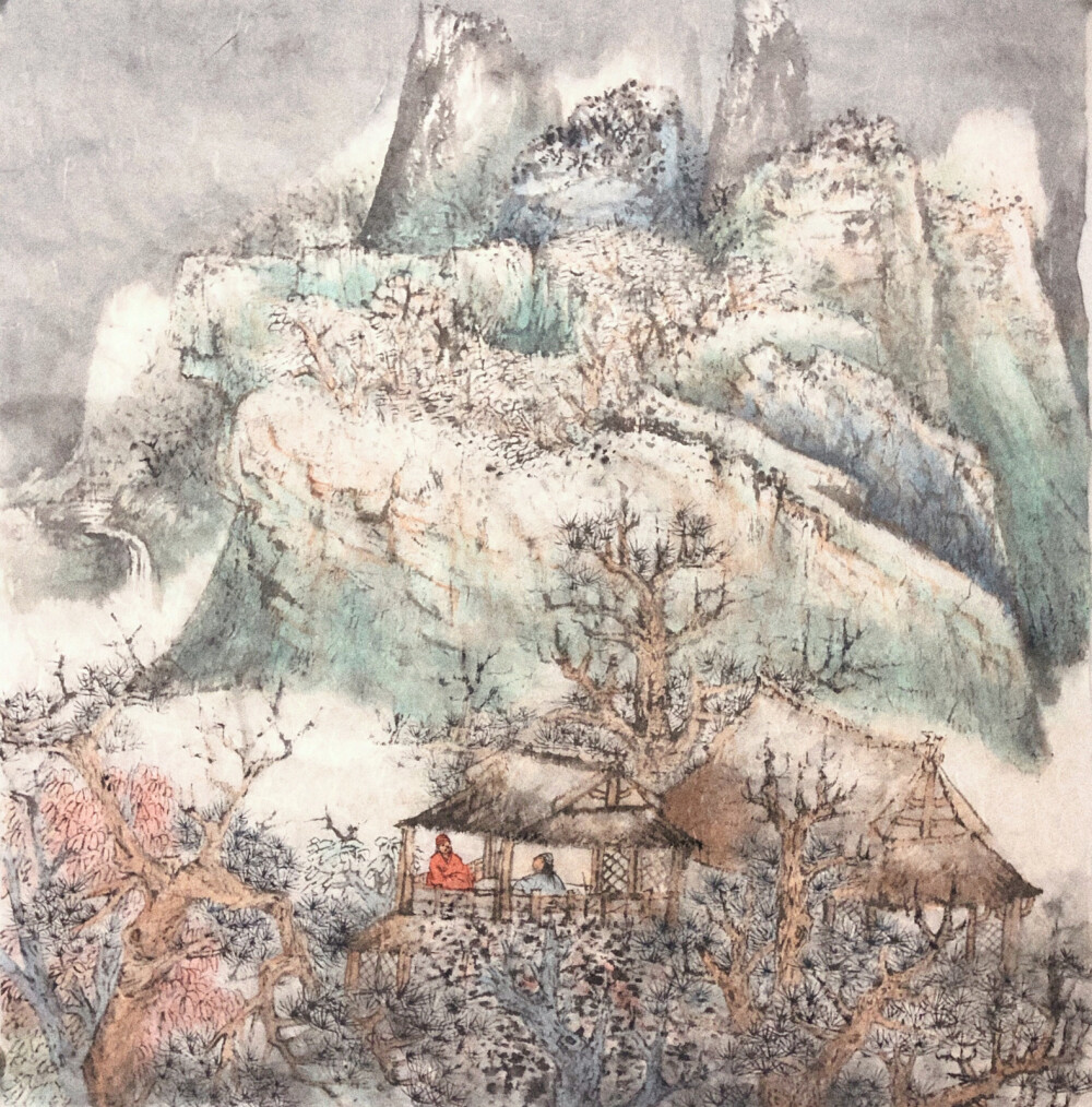 盛文锦山水画