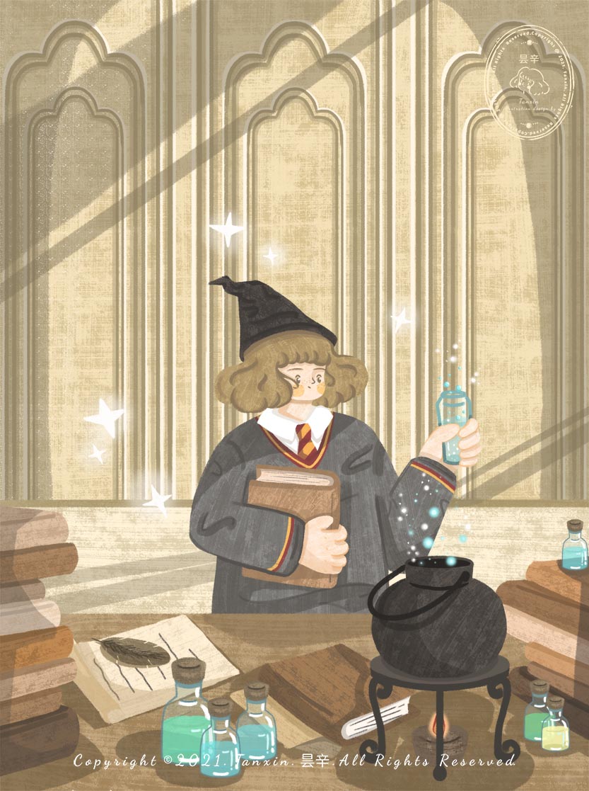 插画| Hogwarts School of Witchcraft and Wizardr
“如果你生于1985到1998年之间，请记得你的霍格沃茨入学通知书之所以没寄到，是因为伏地魔抹去了政府文件中这期间出生的麻瓜巫师记录。”— —J.K.罗琳”
也许这么多年我们早已经变成为生活奔忙的大人，但只要荧幕亮起，就好像还能回到那个天真单纯相信猫头鹰总有一天会送来霍格沃茨录取通知书的童年。
仍然等待着衔着霍格沃茨录取通知书的猫头鹰会到来，也仍然相信着魔法世界一直存在。
同学们，我们下学期霍格沃茨再见~