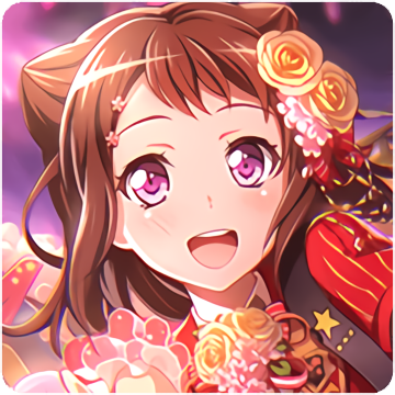 Poppin'Party——户山香澄 常驻卡牌-无期限 （图标）
〔★★★★ 大家在游乐园！〕特训后