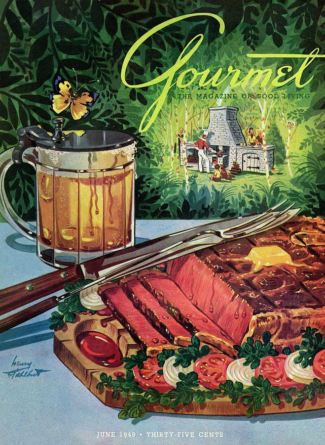 美国美食杂志《Gourmet Magazine》1940-1950年代封面
[weibo@复古迷]