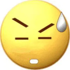 黄豆流汗emoji 表情包