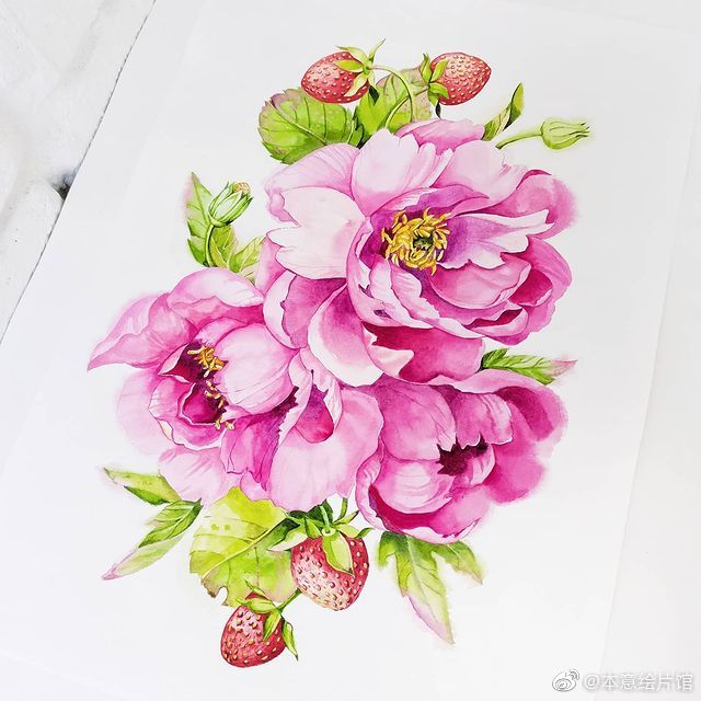 花卉绘画| ins：julia_yakovchenko_art ​​​​