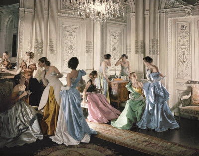 Charles James dresses, New York, 1984 by Cecil Beaton