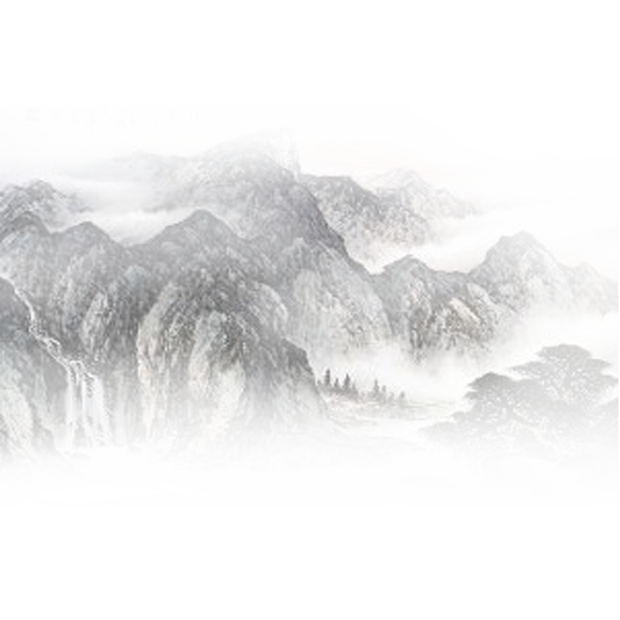 古风中式水墨画山水背景免抠素材PNG