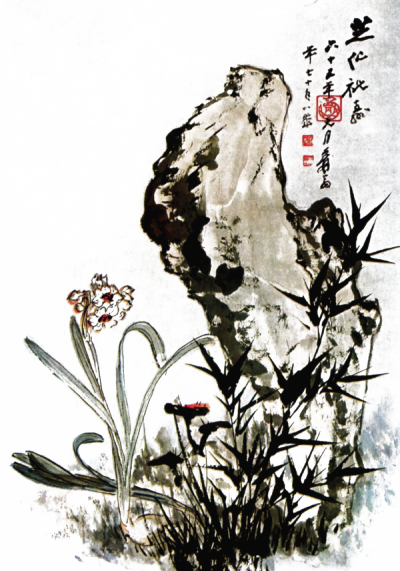 古风中式水墨画山水背景免抠素材PNG