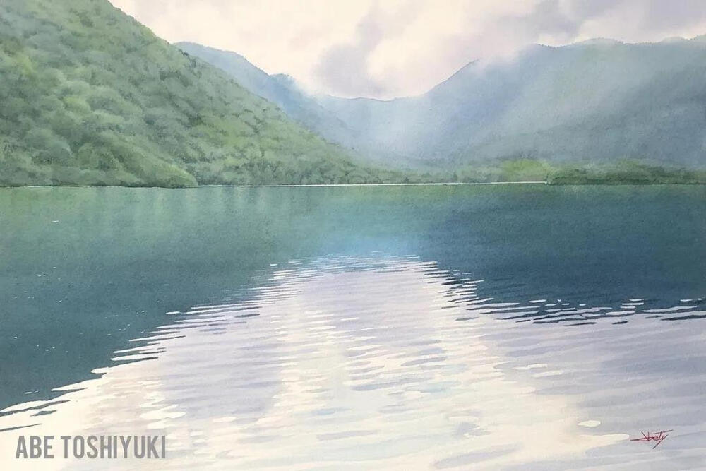日本的水彩画家--Abe Toshiyuki阿部俊之