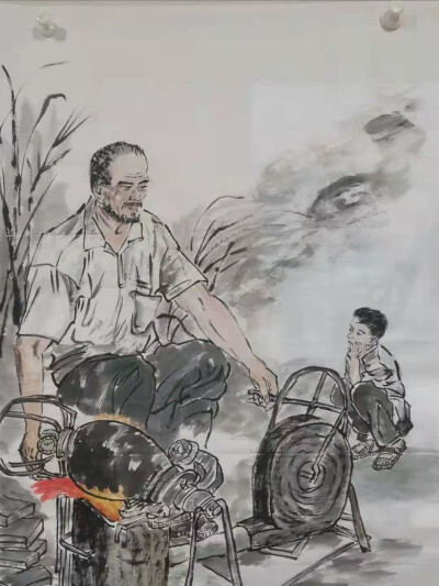 李孟贤，山东济宁市人，热爱山水人物画，不断在学习进步