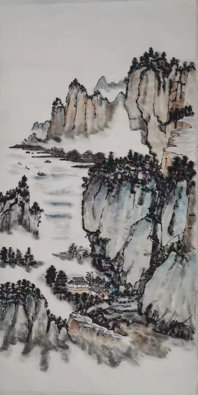 李孟贤l山水人物画
只要坚持不懈，有方法地去学习练习，临摹、锻炼技能和创意思维，一定可以越画越好