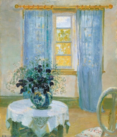 “Interior with clematis”, Anna Ancher ​​​