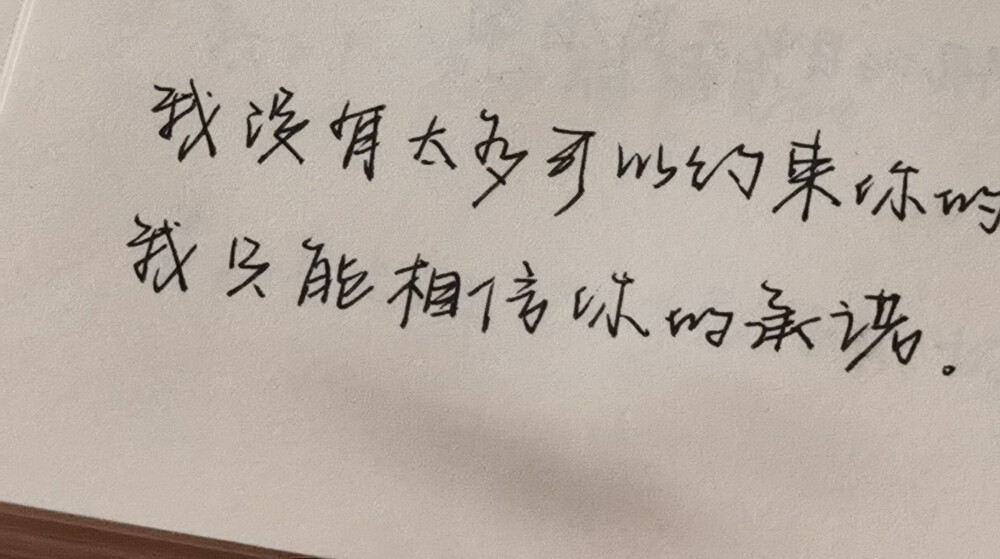 我没有太多可以约束你的，我只能相信你的承诺。
——《三体》