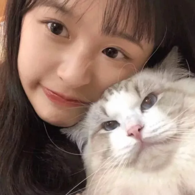 女生头像 抱猫