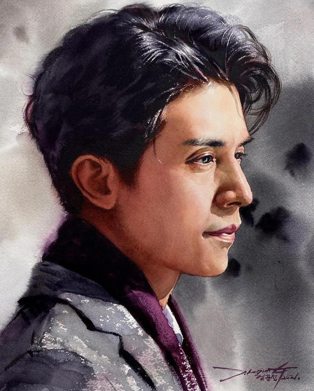 水彩画家、水彩培训师:J.hunsung（郑勋成）